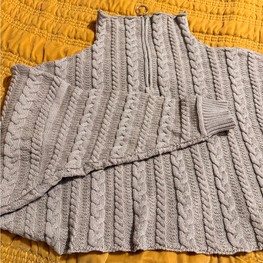 Fashion Nova Cable Knit Turtleneck Sweater - Gray